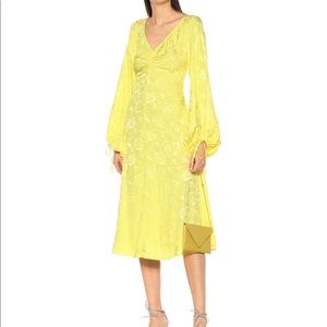 STAUD NWT Sofia yellow balloon sleeve Dress. Sz 6 🍋